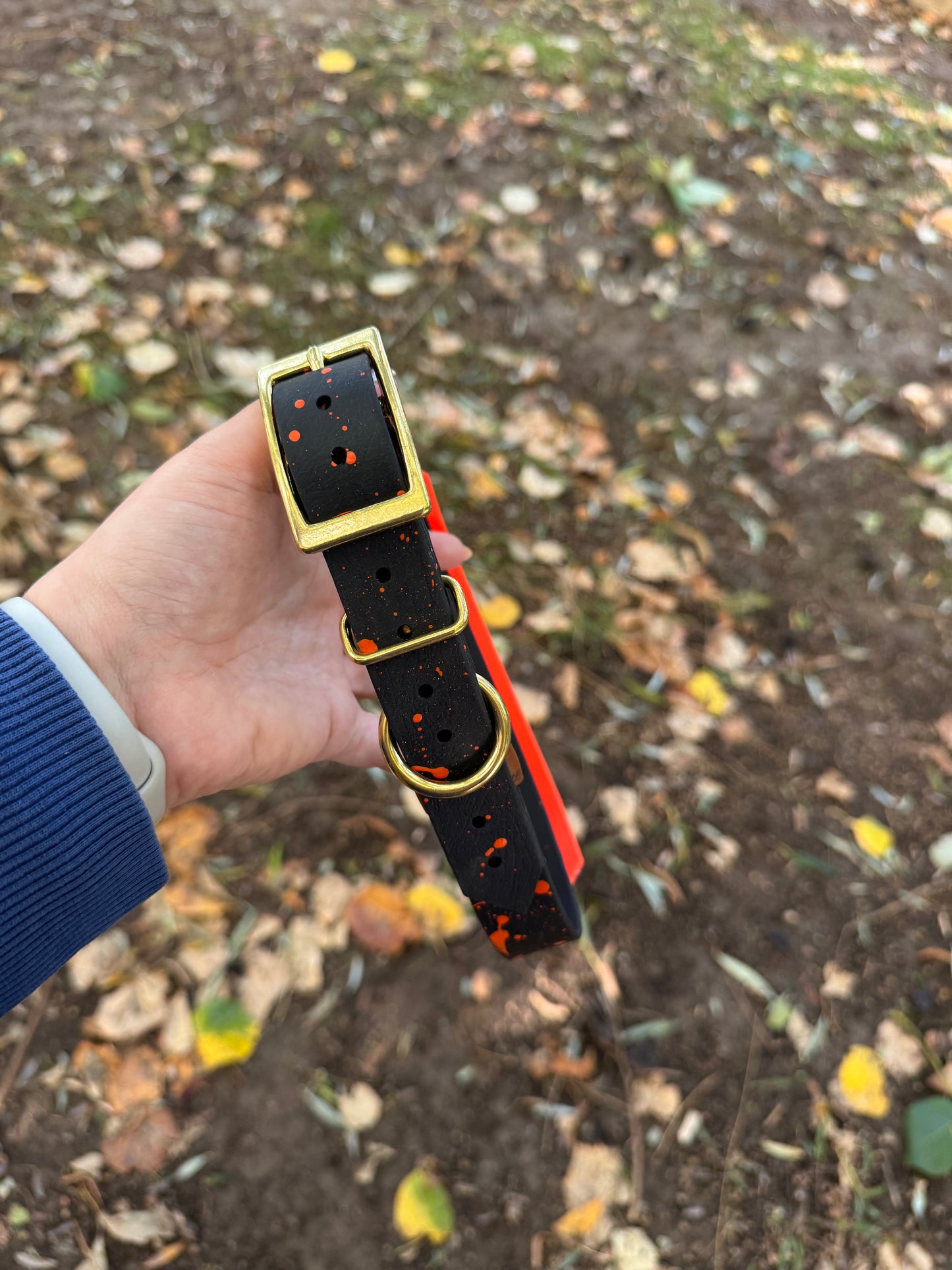 Collier feuille d’automne et splash